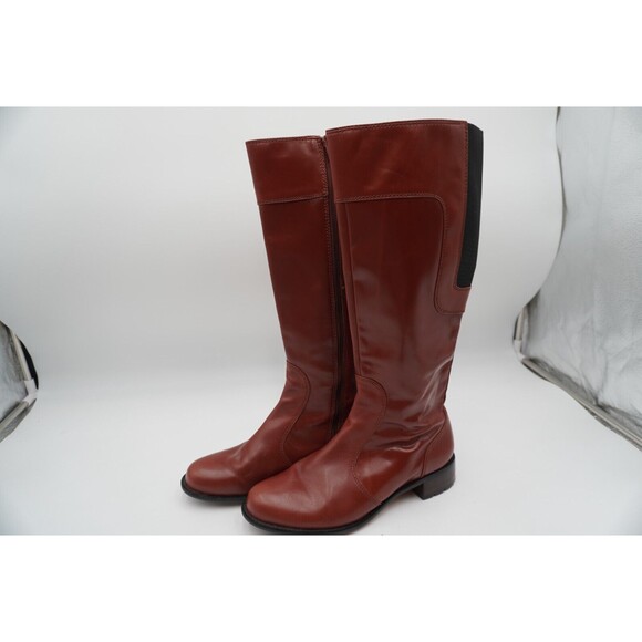 Taryn by Taryn Rose Chestnut Knee-high Tall Boot with Stretch on Calf. Size 10.5 - Picture 1 of 10
